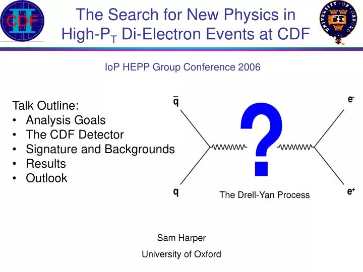 the search for new physics in high p t di electron events at cdf