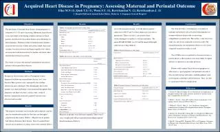 Acquired Heart Disease in Pregnancy: Assessing Maternal and Perinatal Outcome