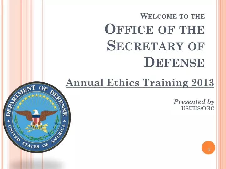 welcome to the office of the secretary of defense