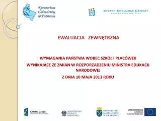 ewaluacja zewn trzna