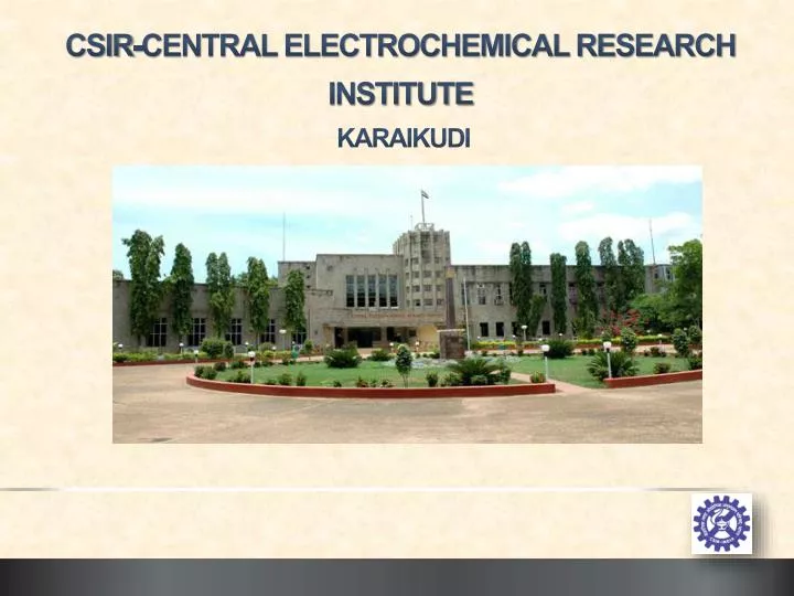 csir central electrochemical research institute karaikudi