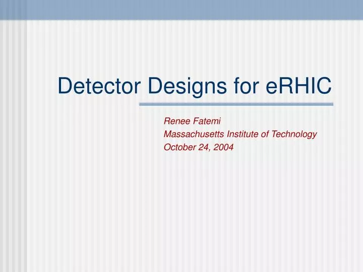 detector designs for erhic