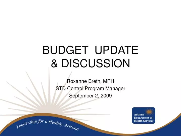 budget update discussion