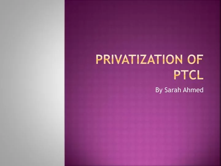 privatization of ptcl