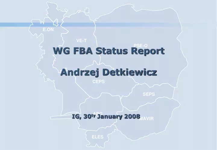 wg fba status report andrzej detkiewicz ig 30 t y january 200 8