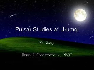 Pulsar Studies at Urumqi