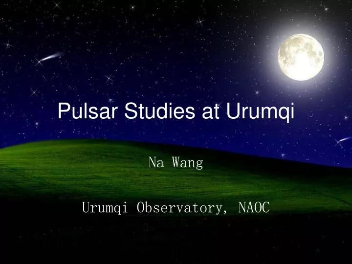 pulsar studies at urumqi