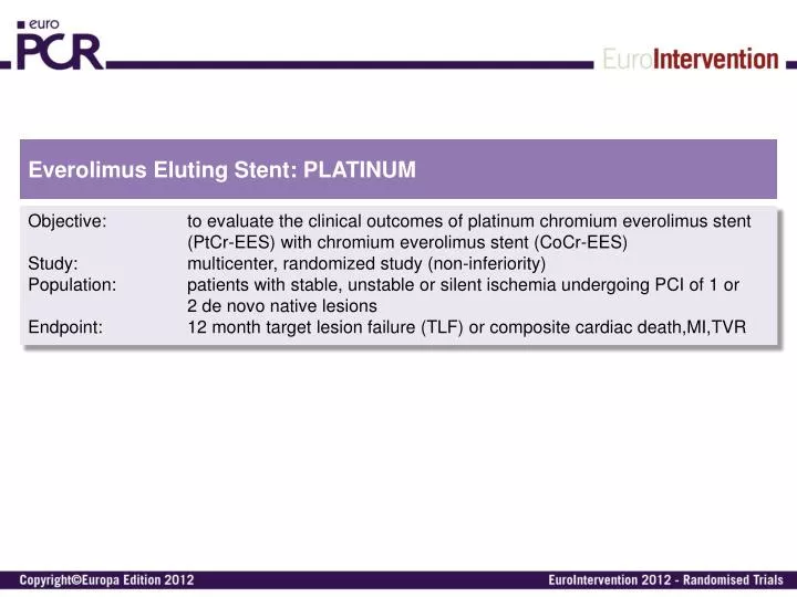 everolimus eluting stent platinum
