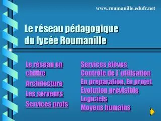 le r seau p dagogique du lyc e roumanille