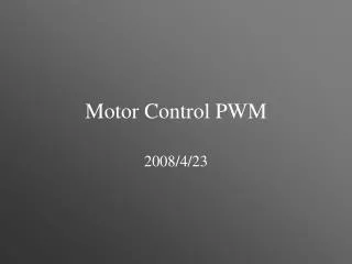motor control pwm