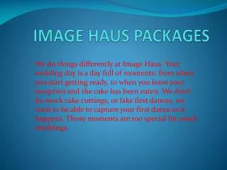 image haus packages