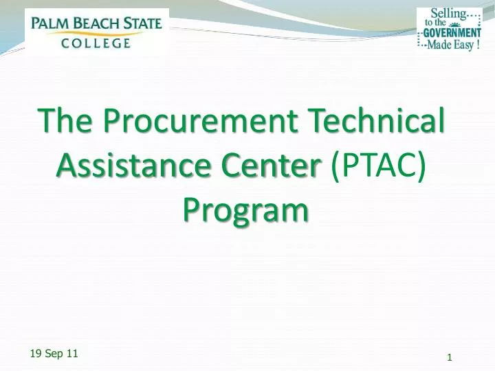 the procurement technical assistance center ptac program