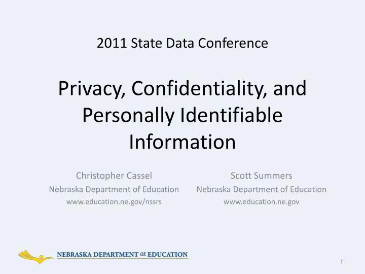 privacy confidentiality and personally identifiable information
