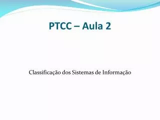 classifica o dos sistemas de informa o