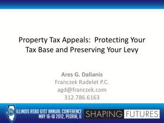 Property Tax Appeals: Protecting Your Tax Base and Preserving Your Levy