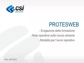erogazione della formazione note operative sulla nuova versione modalit per l avvio operativo