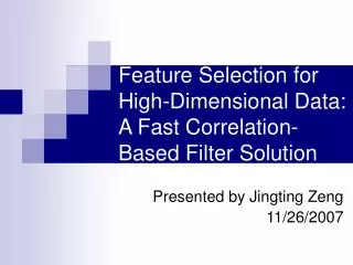 Feature Selection for High-Dimensional Data: A Fast Correlation-Based Filter Solution