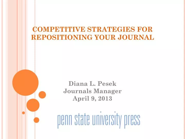 competitive strategies for repositioning your journal