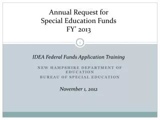 New Hampshire Department of Education Bureau OF Special Education