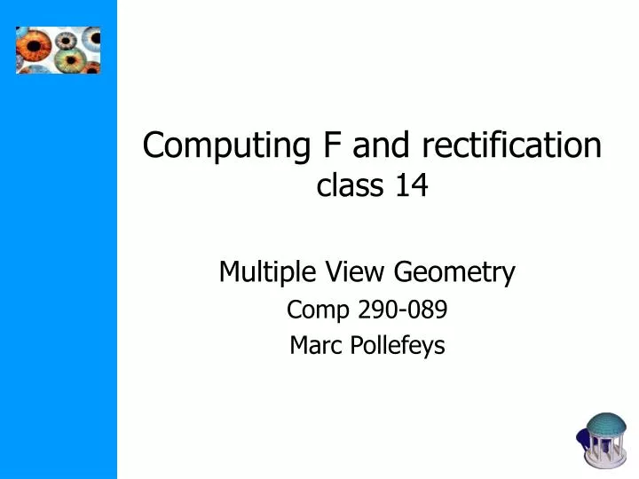 computing f and rectification class 14