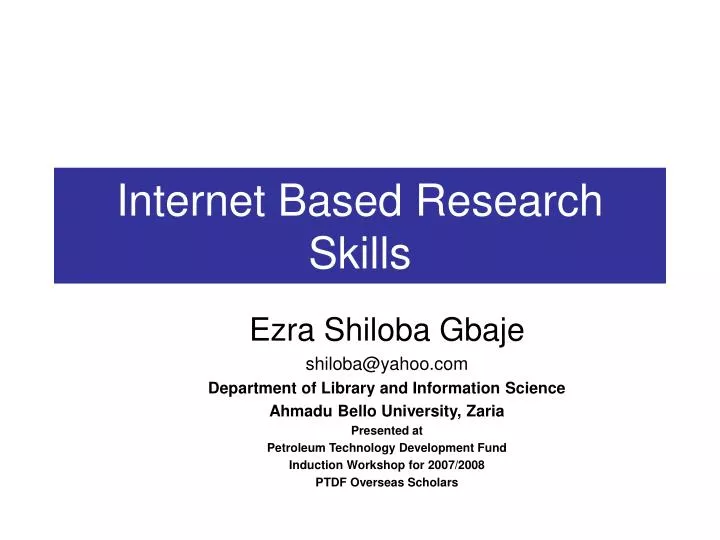 internet based research skills