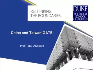 China and Taiwan GATE