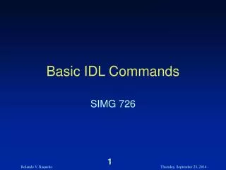 Basic IDL Commands