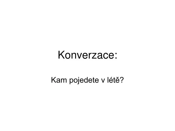 konverzace