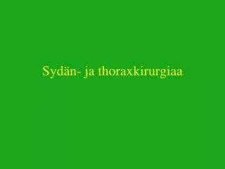 syd n ja thoraxkirurgiaa