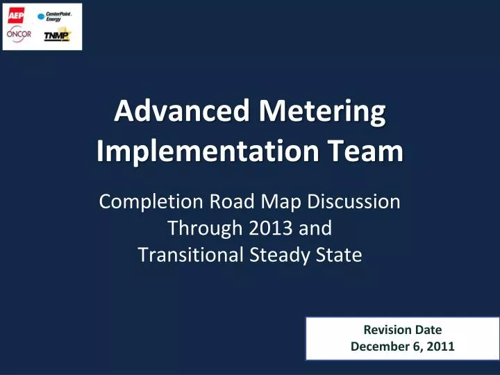 advanced metering implementation team