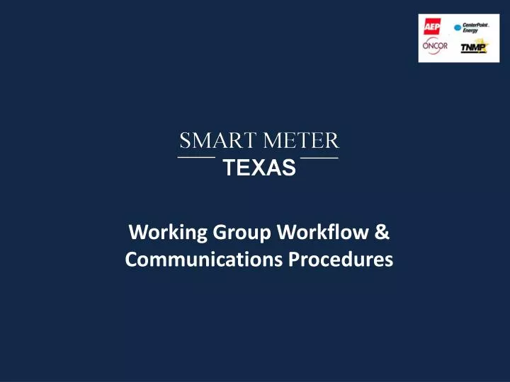 working group workflow communications procedures