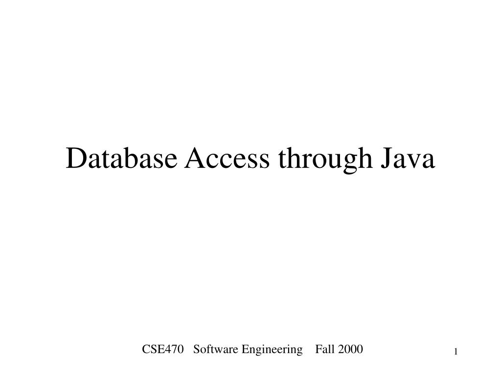 Database Management System Overview: SQL, JDBC, Creation - slide 1