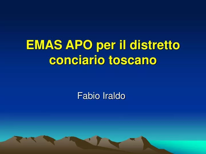 emas apo per il distretto conciario toscano