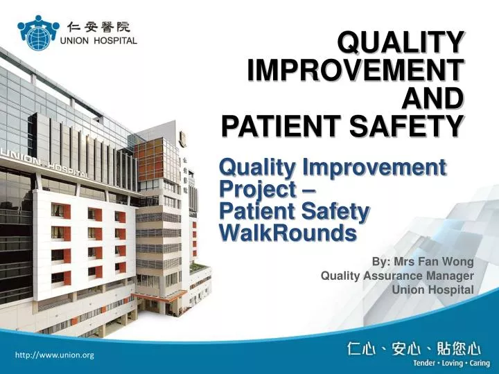 quality improvement project patient safety walkrounds