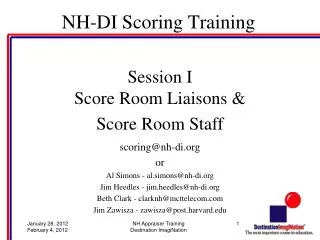 NH-DI Scoring Training