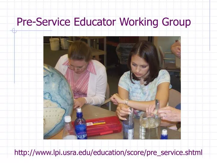 pre service educator working group