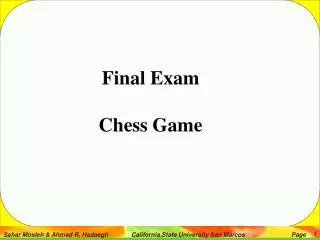 Final Exam Chess Game