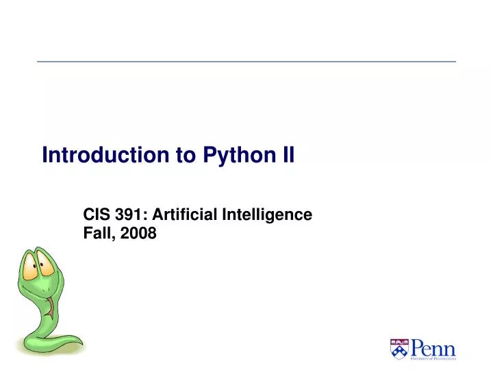 introduction to python ii