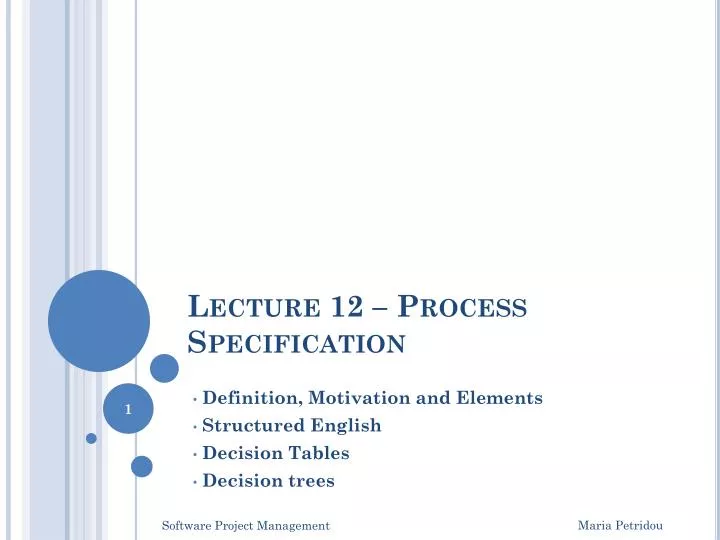 lecture 12 process specification