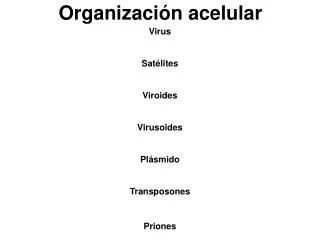 organizaci n acelular