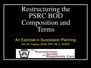 Restructuring the PSRC BOD Composition and Terms