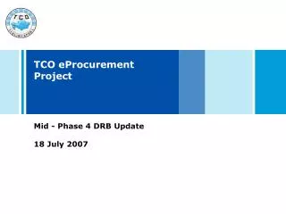 TCO eProcurement Project