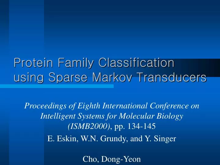 protein family classification using sparse markov transducers