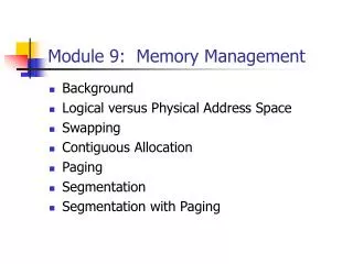 module 9 memory management