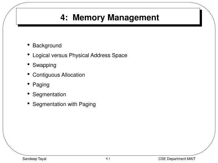 4 memory management
