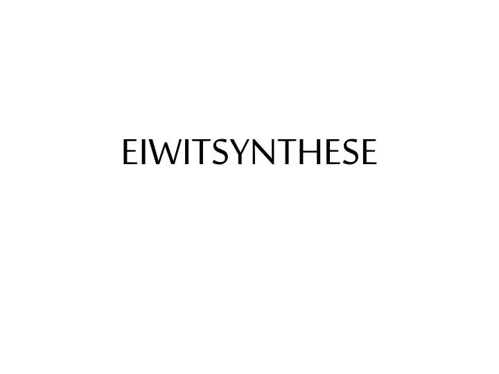 eiwitsynthese