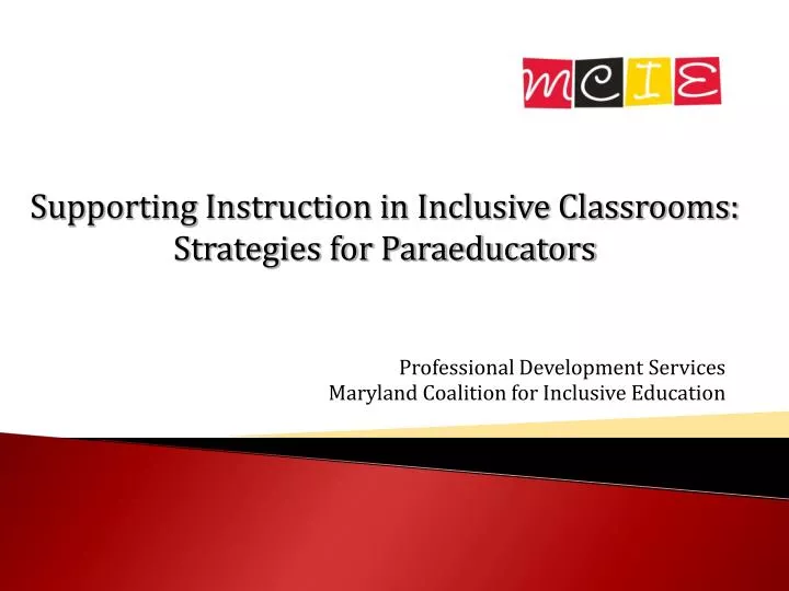 professional development services maryland coalition for inclusive education