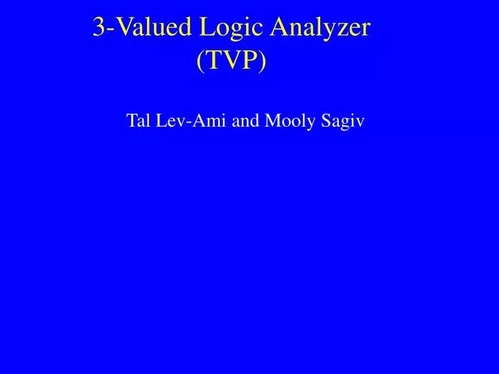 3 valued logic analyzer tvp