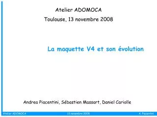 la maquette v4 et son volution