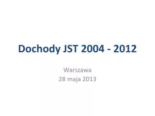 dochody jst 2004 2012